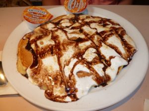 Pancake at Frank's S'Mores Pancake at Frank's Diner